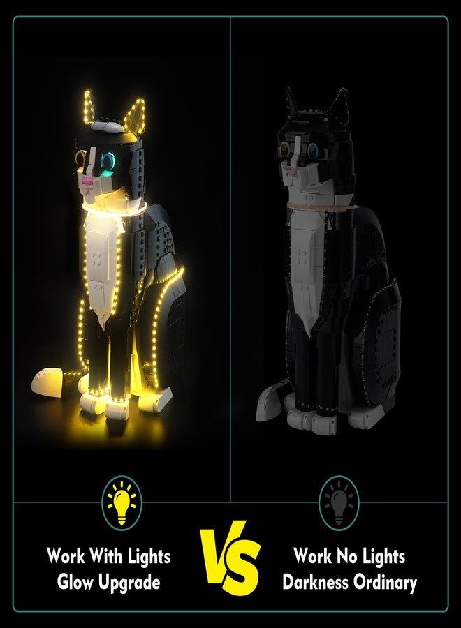 VONADO LocoLee LED Light Kit for Lego 21349 Tuxedo Cat - No Models Only Light, Creative Lighting Set Accessories Compatible with Lego Tuxedo Cat Set - Image 4